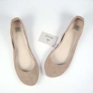 Handmade Ballet Flats Shoes in Nude Blush Rose Smoke Italian Soft Leather