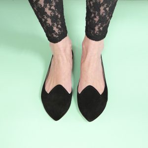 Handmade Pointed toe Loafers in Black Soft Italian Leather