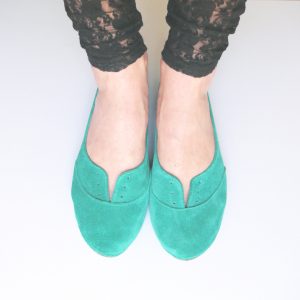 Oxfords Shoes in emerald Handmade Leather Shoes