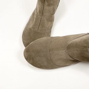 Womans Ankle Boots in Soft Taupe Italian Leather