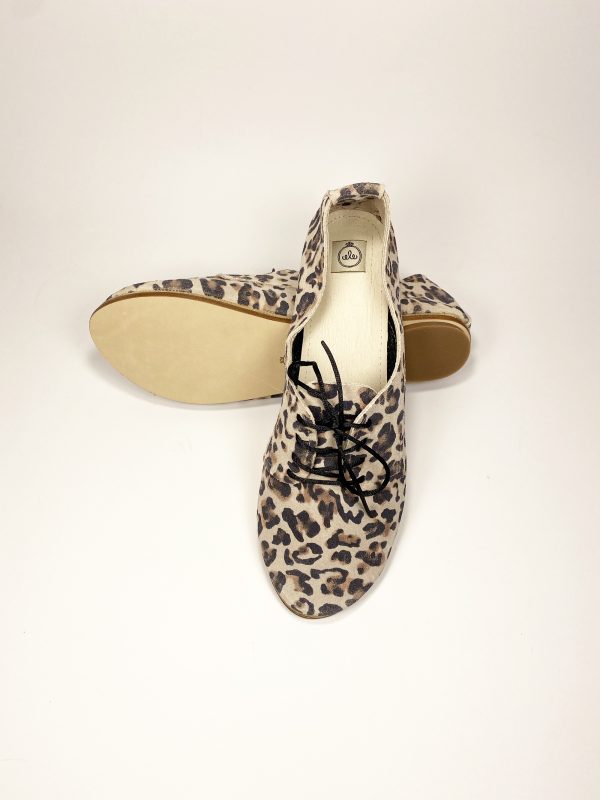 leopard laced oxfords - Ele Handmade Shoes