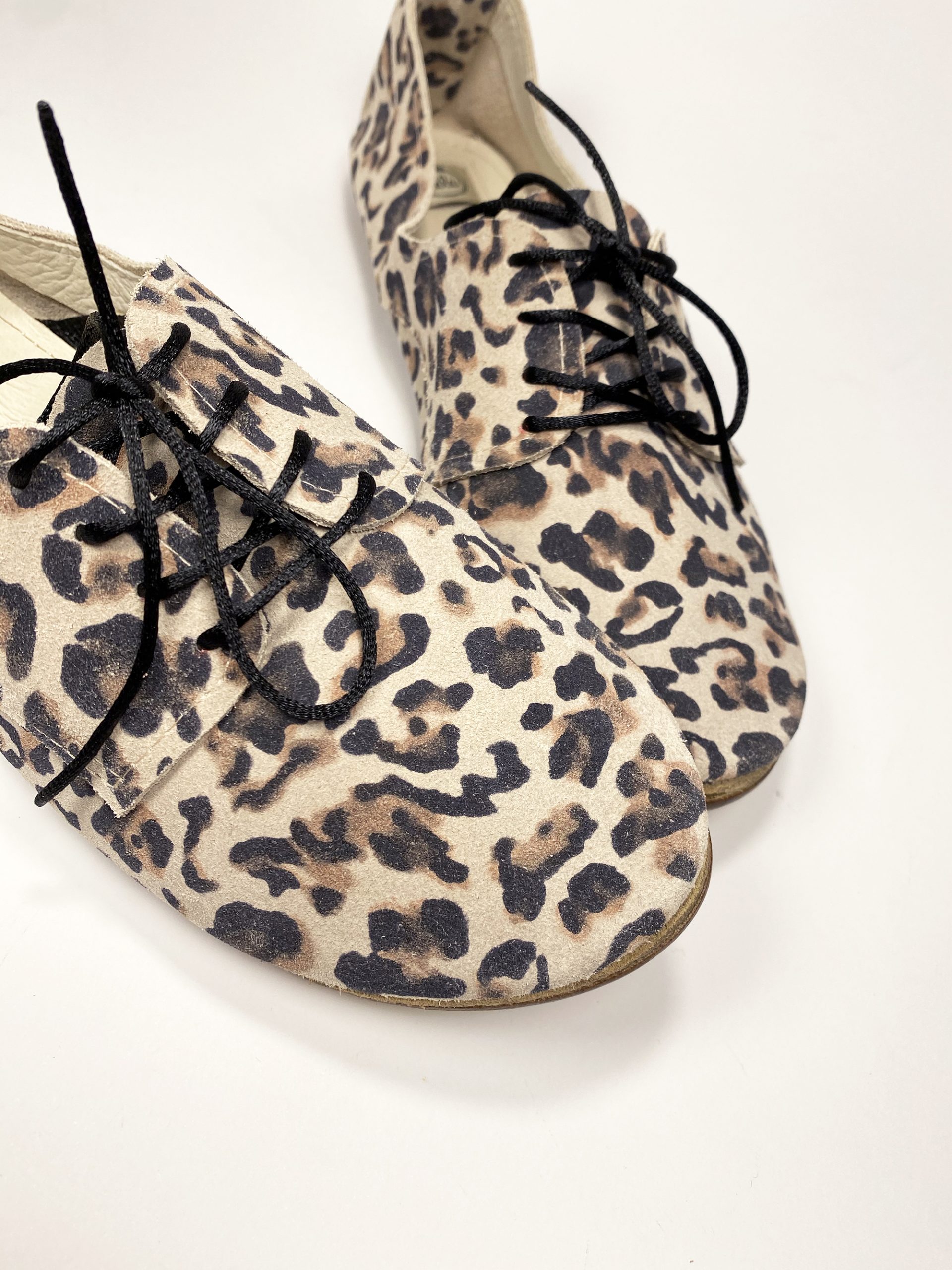 leopard laced oxfords — Ele Handmade Shoes