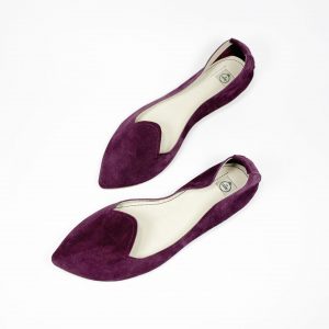 Burgundy leather pointy loafers flats shoes