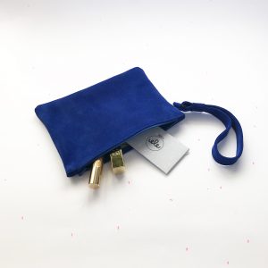 Bridal Purse Clutch in Royal Blue Soft Leather, Wedding Something Blue Matching Shoes and Purse