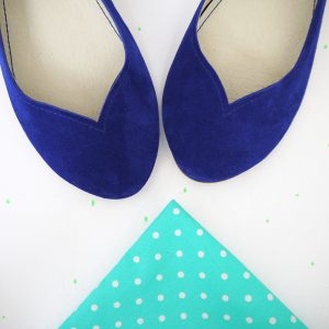 Blue Ballet Flats Shoes in Italian Leather, bridal shoes something blue, Elehandmade shoes