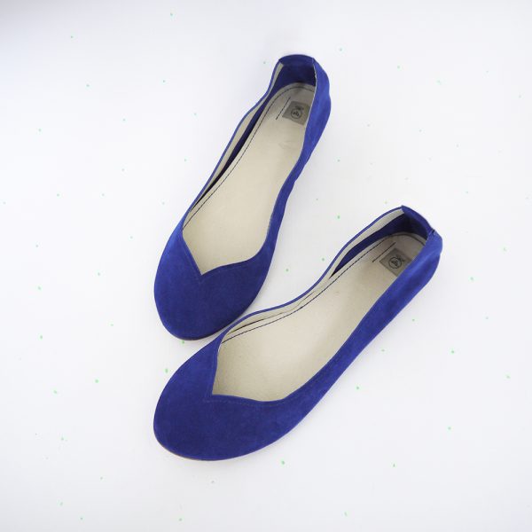 Blue Ballet Flats Shoes in Italian Leather, bridal shoes something blue, Elehandmade shoes