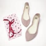 Pointy Ballet Flats Shoes in Rose Quartz Soft Italian Suede Leather, Soft Pink Low Heel Pumps, Elehandmade Shoes