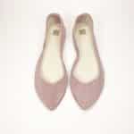 Pointy Ballet Flats Shoes in Rose Quartz Soft Italian Suede Leather, Soft Pink Low Heel Pumps, Elehandmade Shoes