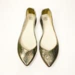 pointy Ballet Flat Pum Low Heel shoes in bronze gold Cracked Italian Fancy Leather, Elehandmade Etsy Shoes