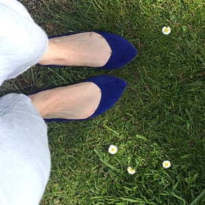 Pointy Toe Ballet Flats in Royal Blue Italian Leather, Brautschuhe, Elehandmade Ballerinas Shoes