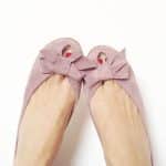 Peep Toe Shoes with Bow in Rose Quartz Italian Leather, Bridal shoes in soft leather, shoes for tall brides, elehandmade ballerinas