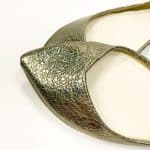 pointy Ballet Flat Pum Low Heel shoes in bronze gold Cracked Italian Fancy Leather, Elehandmade Etsy Shoes