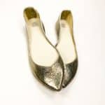 pointy Ballet Flat Pum Low Heel shoes in bronze gold Cracked Italian Fancy Leather, Elehandmade Etsy Shoes