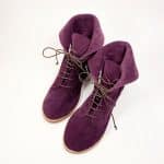 Women's oxblood burgundy suede ankle boots with natural leather sole and lace-up closure, elehandmade shoes, handcrafted in Italy