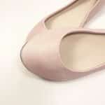 Blush pink leather ballet flats with round toe and soft structure – elehandmade shoes