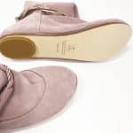 Ankle Boho Boots in Soft Rose Quartz Suede Italian Leather, Pink Floppy Booties, Elehandmade Shoes