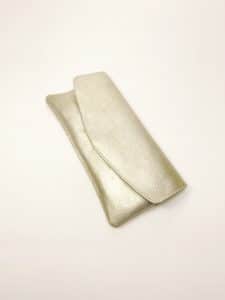 Bridal Purse in White Gold Leather, Matching Shoes Handmade Wedding Clutch Bag, Elehandmade Bridal Handbag