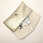 Bridal Purse in White Gold Leather, Matching Shoes Handmade Wedding Clutch Bag, Elehandmade Bridal Handbag