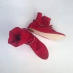 Ankle Booties with Fringes in Soft Red Italian Suede Leather, Elehandmade Boots Shoes, red indian fringed ankle boots, Minnetonka booties