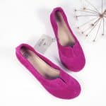 Oxfords Shoes in Cyclamen Pink Italian Soft Leather, Elehandmade Flats Shoes
