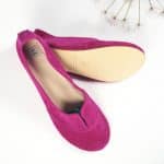 Oxfords Shoes in Cyclamen Pink Italian Soft Leather, Elehandmade Flats Shoes