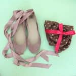Bridal Ballerina Style Shoes in Rose Quartz Italian Leather with Satin Ribbons, Elehandmade Shoes