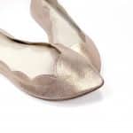 Rose Gold Bridal Flats, low heel elegant pumps, Handmade Italian Leather Shoes, elehandmade shoes