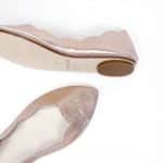 Rose Gold Bridal Flats, low heel elegant pumps, Handmade Italian Leather Shoes, elehandmade shoes