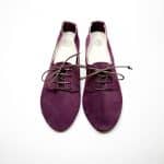 Oxfords Shoes in Burgundy, Oxblood Leather, Handmade Soft Laced up Flats Shoes, Elehandmade Spectators