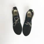 Desert Ankle Boots in Black Italian Leather, Handmade Laced Booties, Elehandmade