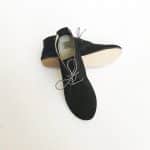 Desert Ankle Boots in Black Italian Leather, Handmade Laced Booties, Elehandmade