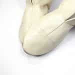 Ivory White Women´s Cowboy Ankle boots in Italian Soft Leather, Elehandmade low heel Bridal booties, wedding boots