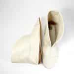 Ivory White Women´s Cowboy Ankle boots in Italian Soft Leather, Elehandmade low heel Bridal booties, wedding boots